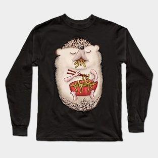 hungry hedgehog eating worms. Its my ramen noodles! Long Sleeve T-Shirt